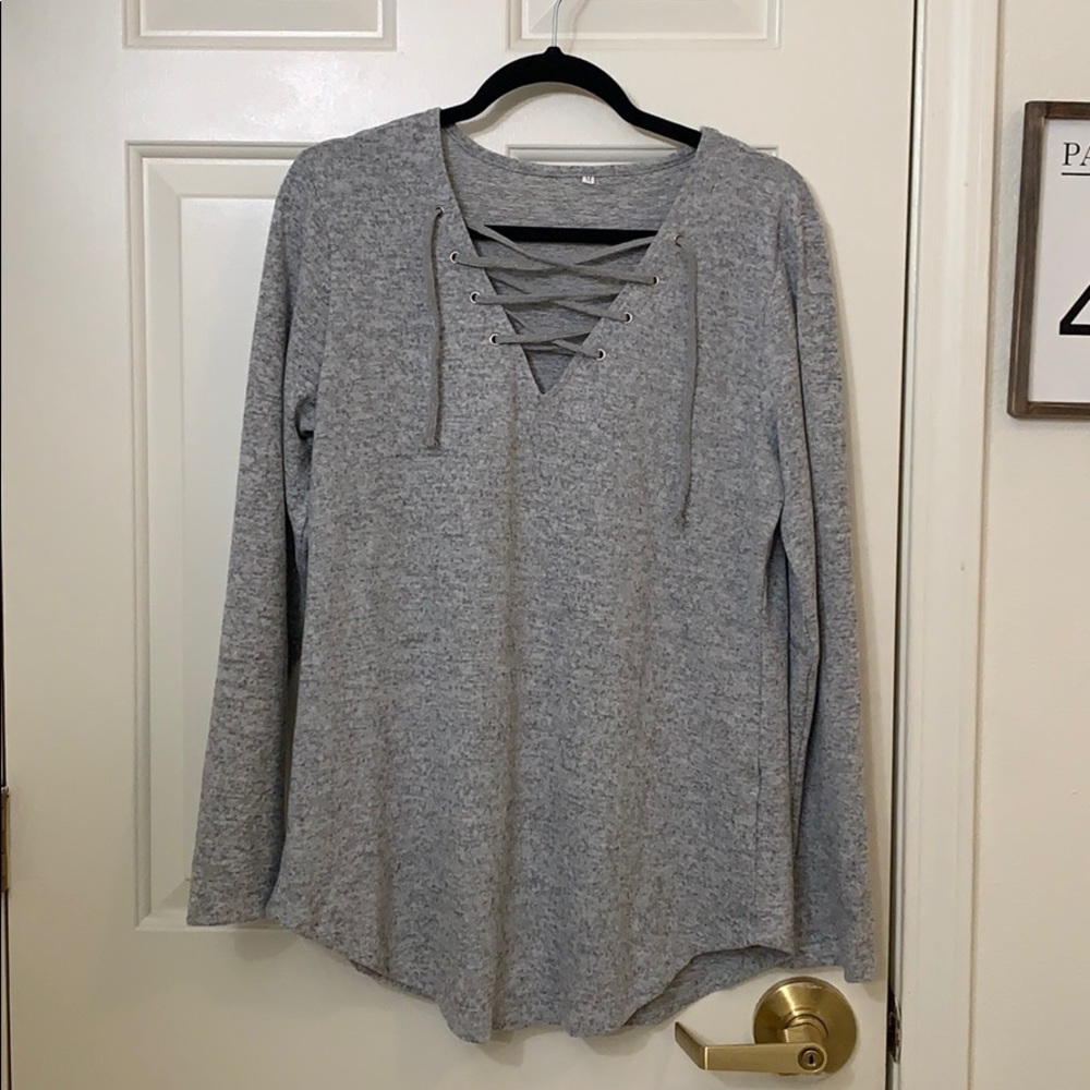 V-neck sweater shirt